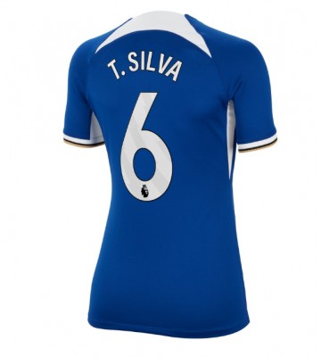 Chelsea Thiago Silva #6 Hjemmebanetrøje Dame 2023-24 Kort ærmer